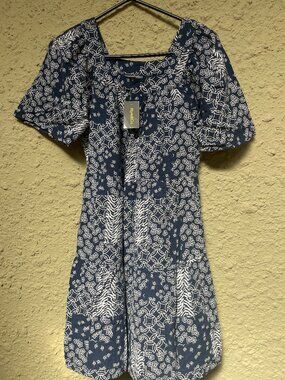 Adorable blue and white dress